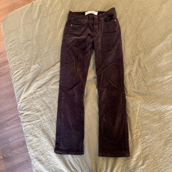 GAP | women's W26 dark brown vintage slim mid rise corduroy high rise pants - Picture 2 of 6